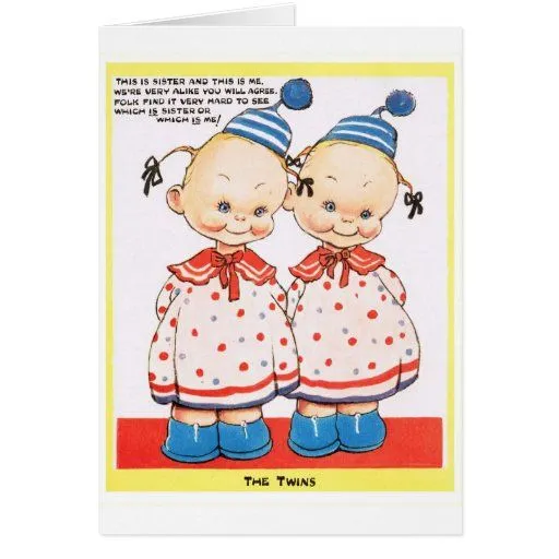 Saludo gemelo del feliz cumpleaños de las hermanas tarjetas | Zazzle
