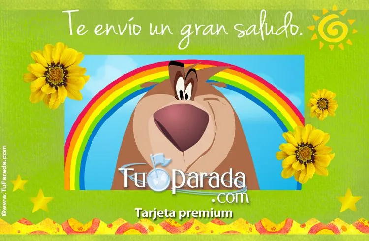 Un gran saludo. Hola, saludos, ver tarjetas, postales virtuales