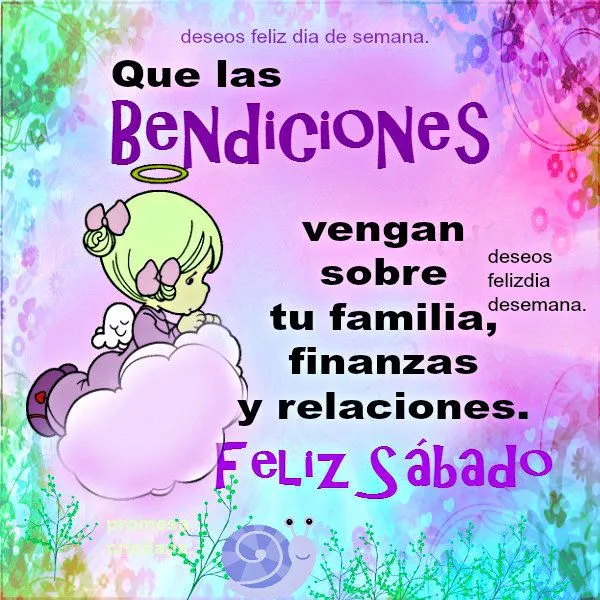 Saludos de Feliz Sábado. Frases de Bendiciones para amigos del ...