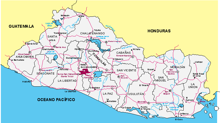 EL SALVADOR, America | MAPAS DE