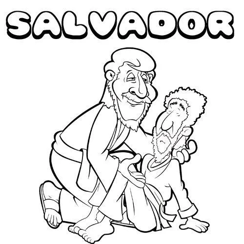 Salvador. Nombres navideños de niño para colorear - Nombres ...