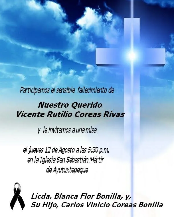 Modelos De Tarjetas De Invitacion A Misa De Requiem/page/3 | Real ...