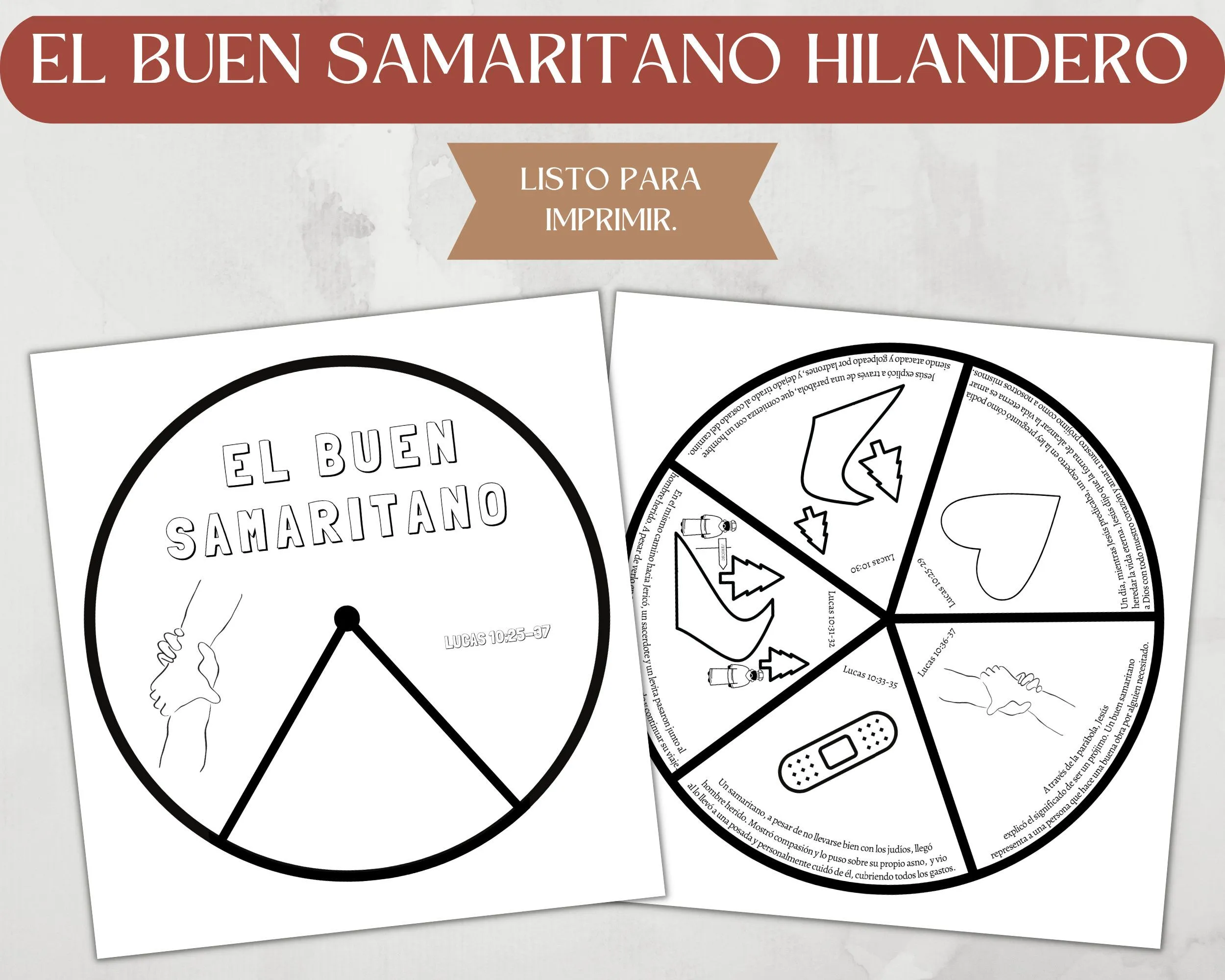 El buen samaritano/ La parábola del buen samaritano para colorear rueda  giratoria/ Manualidad escuela dominical/Actividad bíblica para niños - Etsy  México