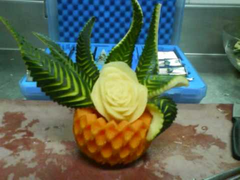Samuel Gomez Fuentes Tallado de frutas y verduras 1 - YouTube