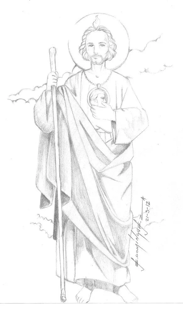 san judas tadeo... boseto) por artedoze | Dibujando san judas tadeo... boseto) por artedoze | Dibujando