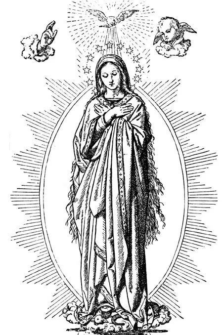 Silueta virgen María - Imagui