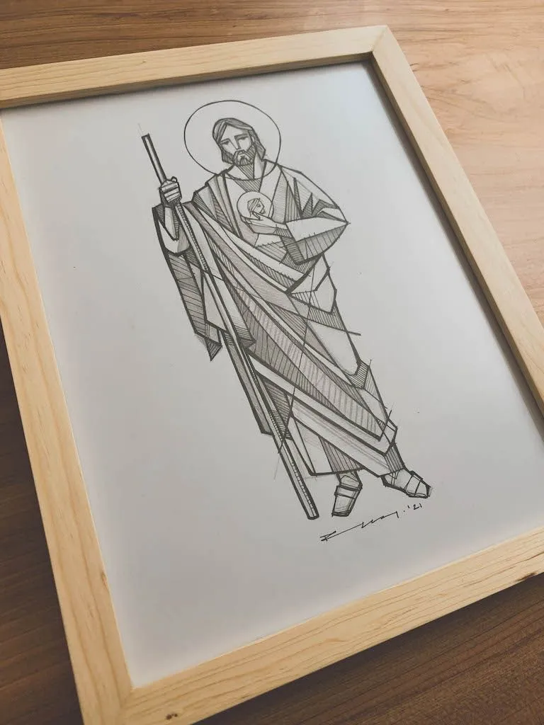San Judas tadeo / Dibujo a tinta / pequeño formato | Iknu+ San Judas tadeo / Dibujo a tinta / pequeño formato | Iknu+