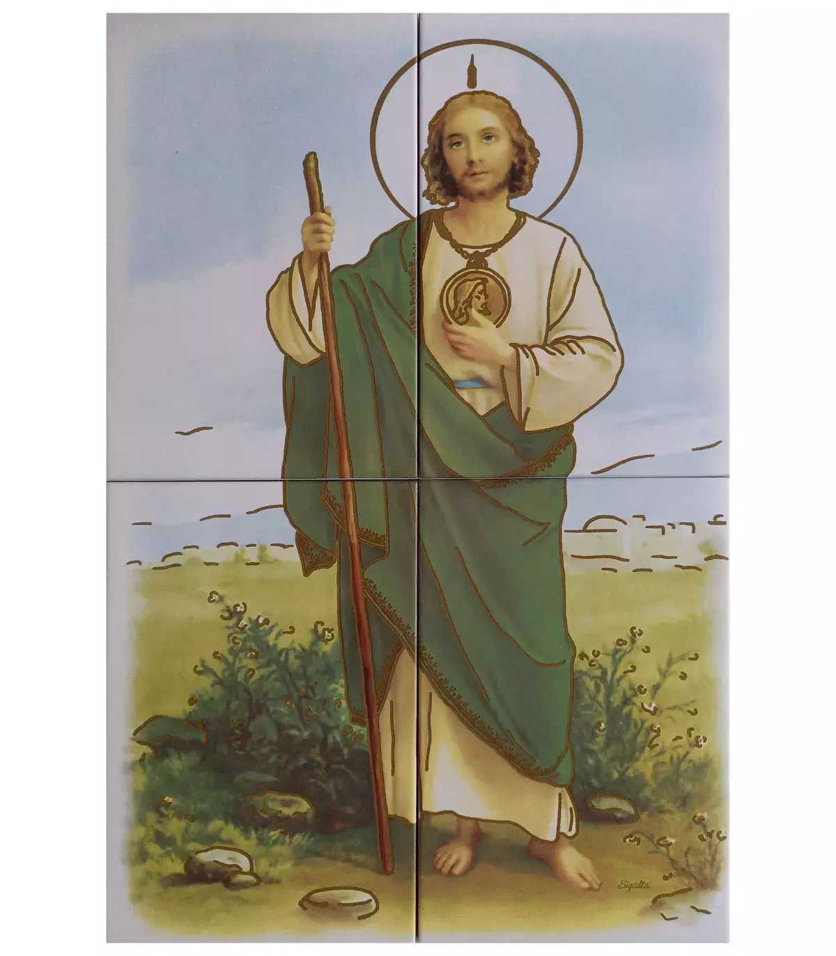 San Judas Tadeo Imagen 40x60 cm en Azulejos - Sigalta San Judas Tadeo Imagen 40x60 cm en Azulejos - Sigalta