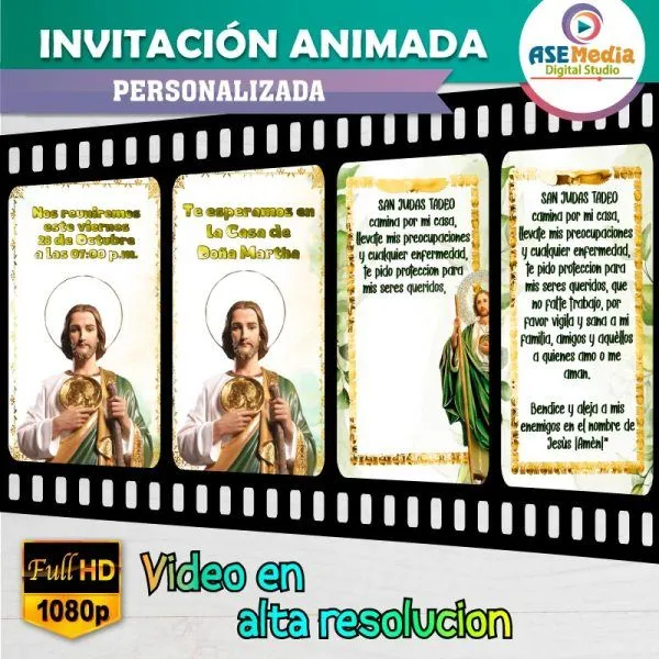 San Judas Tadeo Rezo Invitación Animada Personalizada en Video – AseMedia Digital Studio San Judas Tadeo Rezo Invitación Animada Personalizada en Video – AseMedia Digital Studio