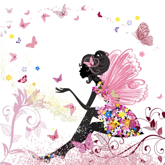 San Valentín chica floral - Vector | Vector ClipArt San Valentín chica floral - Vector | Vector ClipArt