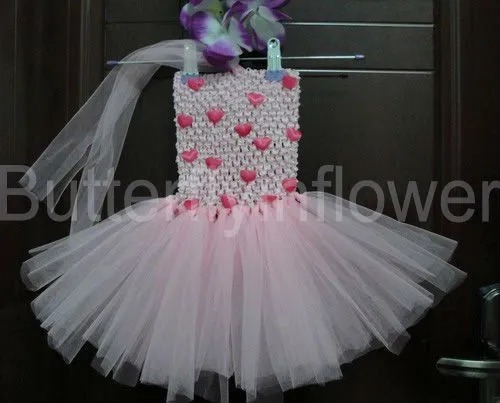 Día de san valentín niñas ganchillo cuerpos tutus de una sola capa ... Día de san valentín niñas ganchillo cuerpos tutus de una sola capa ...