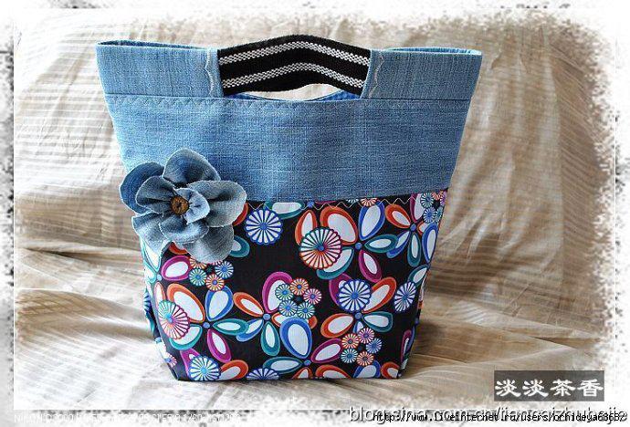 Sana Adicción: Muuuchas ideas para reciclar jean en bolsos