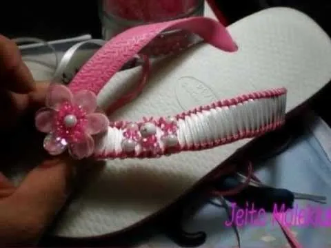 Sandalia Decorada com Macrame - YouTube