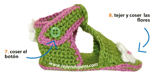 Sandalias para bebe - Tejiendo Perú