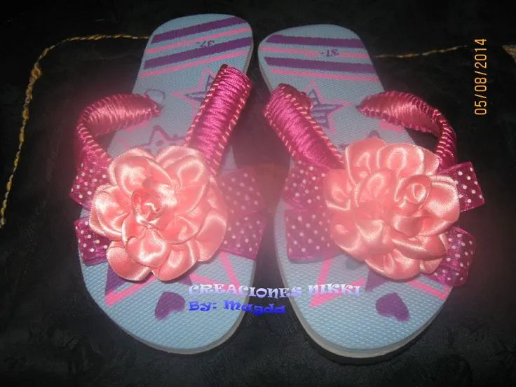 sandalias decoradas tejido macrame y flor en cintas | Atenea ...