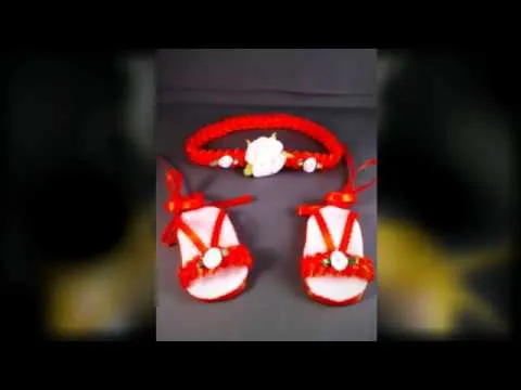 sandalias y diademas hechas a manos para bebes - YouTube sandalias y diademas hechas a manos para bebes - YouTube