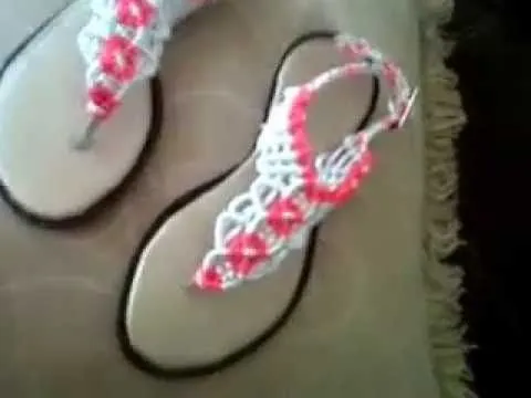 sandalias en macrame para ni?as - YouTube