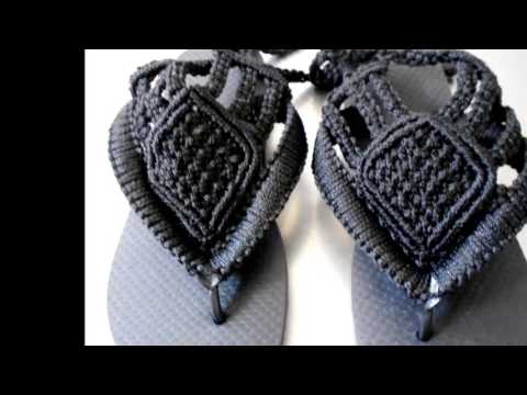 Sandalias Macrame - YouTube