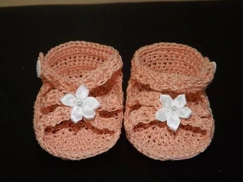 Crochet Sandalias Para Bebe' - YouTube