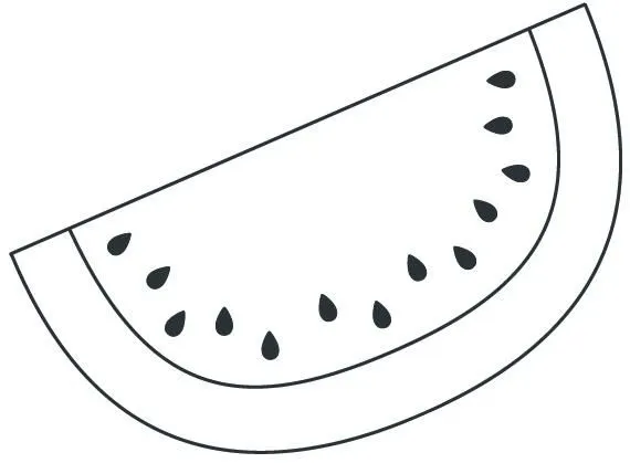 Pinto Dibujos: Rebanada de sandia para colorear