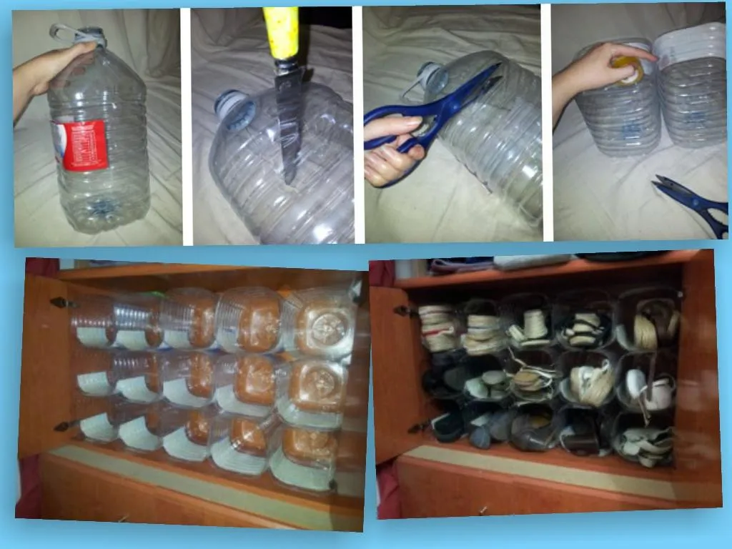 Sandra Broa on Twitter: "Cómo hacer un zapatero con garrafas de ... Sandra Broa on Twitter: "Cómo hacer un zapatero con garrafas de ...