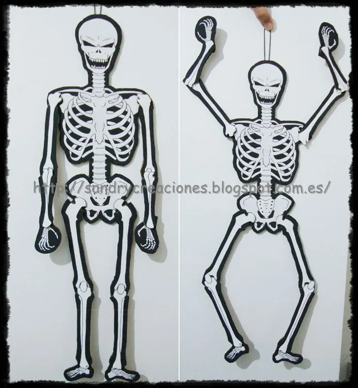 SanDryCreaciones: Esqueleto articulado de Halloween