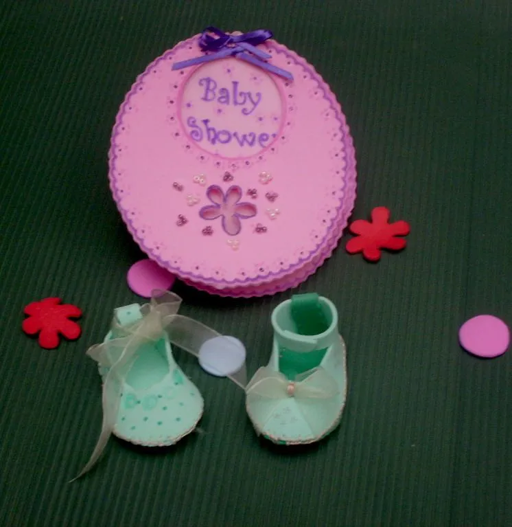 Tarjeta Invitación Baby Shower y Recordatorios en Foamy Tarjeta Invitación Baby Shower y Recordatorios en Foamy