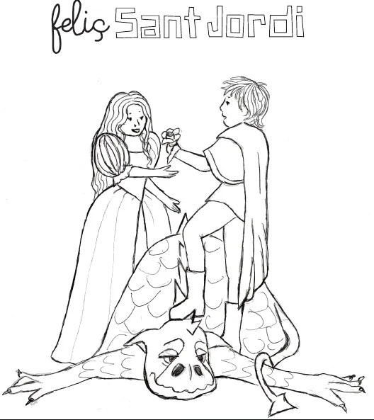 Dibujo sant jordi para colorear - Imagui