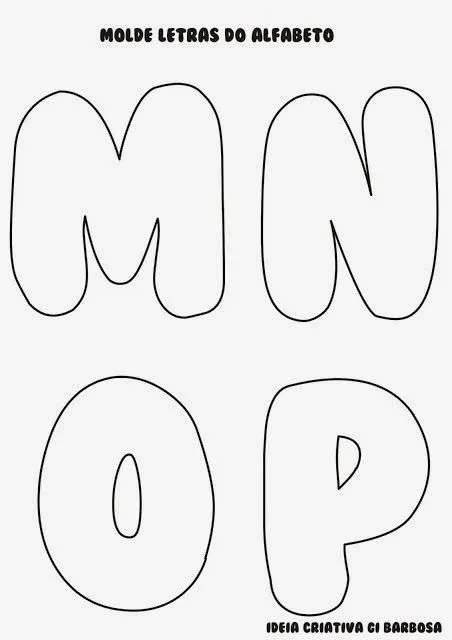 Santa Clara Artesanato: Moldes de letras redondas Santa Clara Artesanato: Moldes de letras redondas