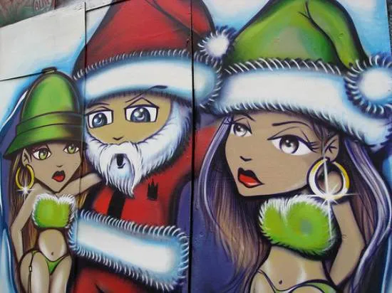 Santa Claus o Papa Noel en Graffiti. Fotos. : Blog de Lujo