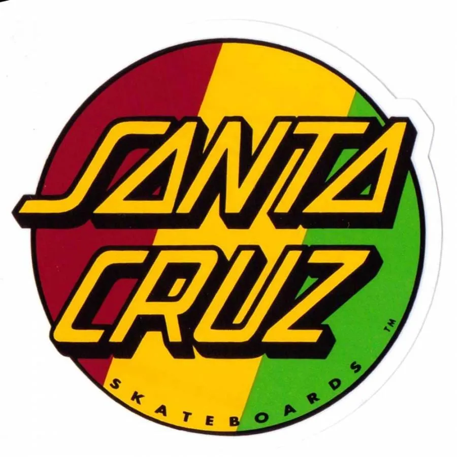 Santa Cruz Skateboards Santa Cruz Rasta Dot Skateboard Sticker ...