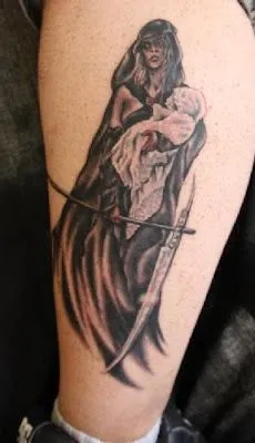 Santa Muerte: Foto de un Tatuaje de la santisima muerte Santa Muerte: Foto de un Tatuaje de la santisima muerte