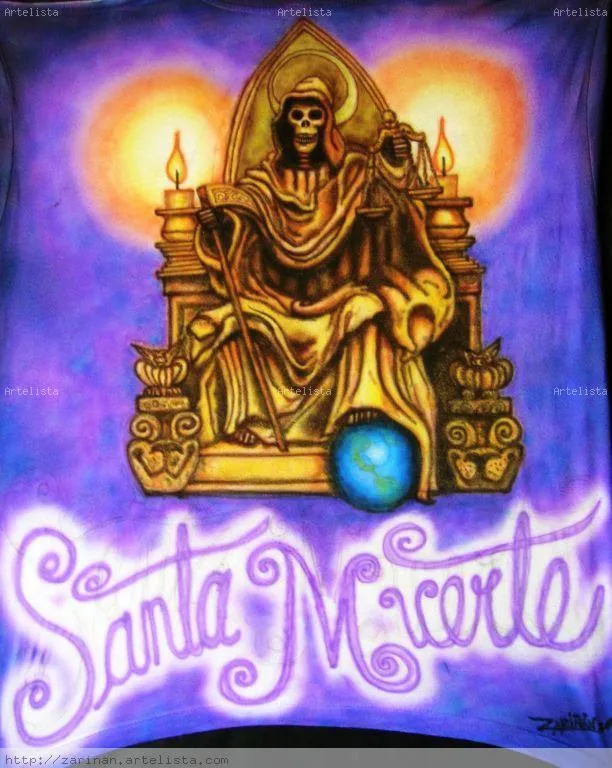 la Santa Muerte (playeras aerografiadas) saúl zariñán lópez ... la Santa Muerte (playeras aerografiadas) saúl zariñán lópez ...