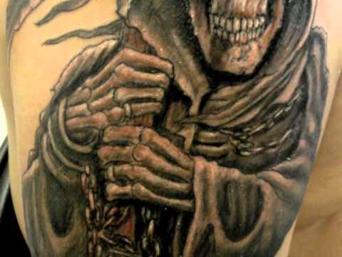 SANTA MUERTE TATTOO SALT LAKE , TATTOO - YouTube