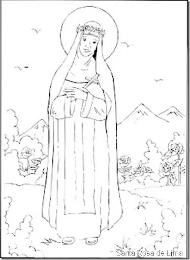 Santa Rosa de Lima dibujos para colorear | pintar y jugar Santa Rosa de Lima dibujos para colorear | pintar y jugar