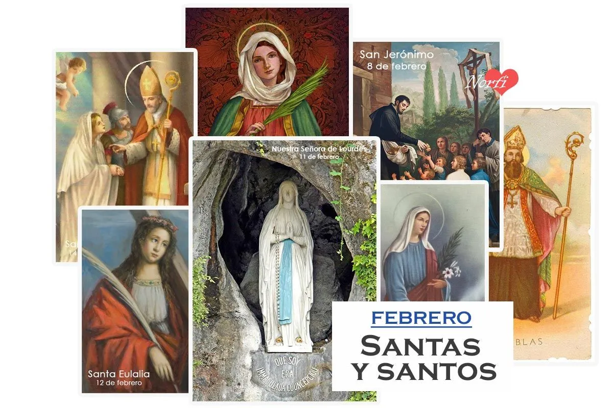 Santas, santos y santoral católico del mes de febrero Santas, santos y santoral católico del mes de febrero