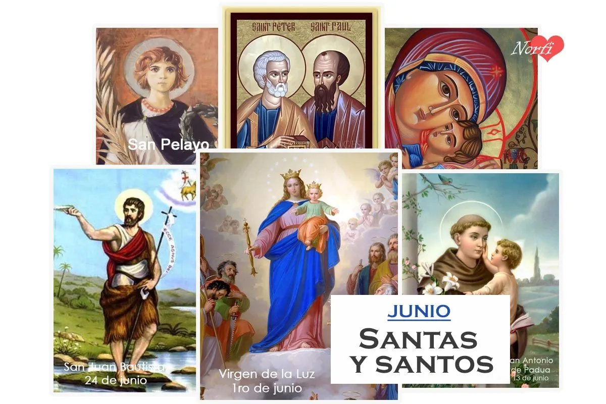 Santas, santos y santoral católico del mes de junio del 2023 Santas, santos y santoral católico del mes de junio del 2023