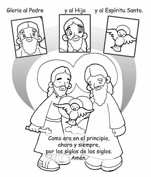 La Santidad como tarea.: LA ORACIÓN DEL GLORIA PARA COLOREAR Y ...