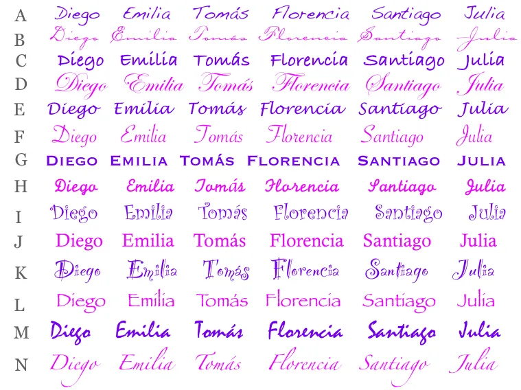 Santo Recuerdo: 2. ESCOGE EL TIPO DE LETRA
