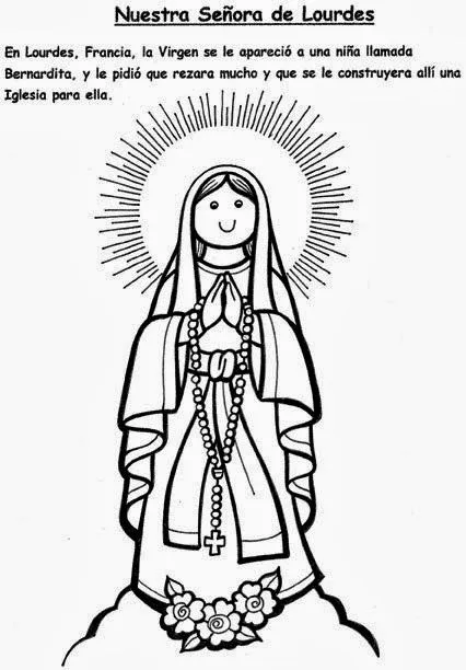 SANTORAL CATOLICO: IMÁGENES DE LA VIRGEN DE LOURDES PARA COLOREAR SANTORAL CATOLICO: IMÁGENES DE LA VIRGEN DE LOURDES PARA COLOREAR