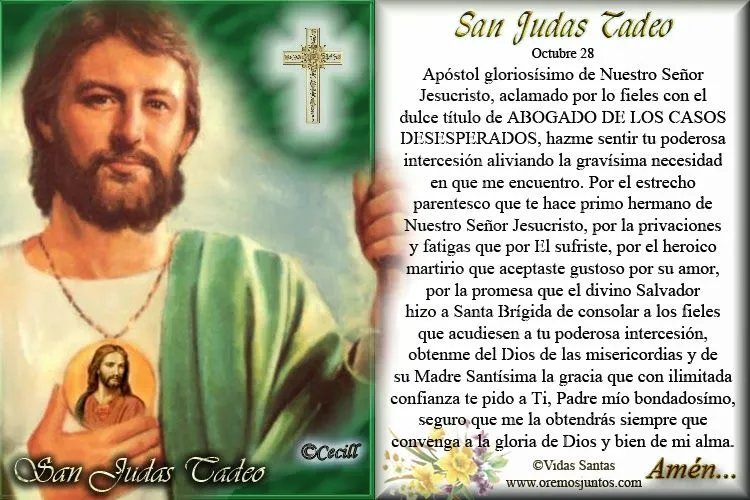 SANTORAL CATOLICO: ORACIÓN PARA PEDIR TRABAJO A SAN JUDAS TADEO