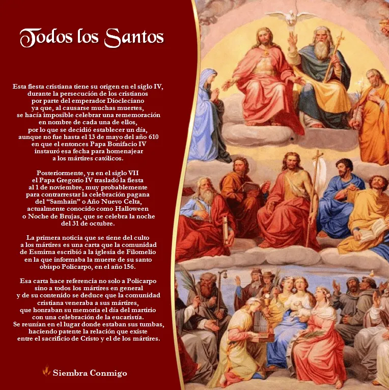 Todos los Santos | Santoral, Fiestas cristianas, Santos católicos Todos los Santos | Santoral, Fiestas cristianas, Santos católicos