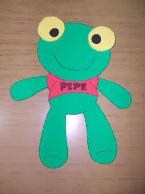 Sil pinta con hilos: Sapo Pepe.
