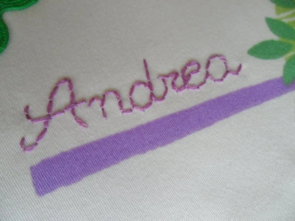Bordar a mano nombres - Imagui