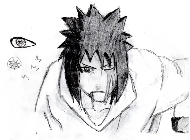 Dibujos de sasuke lapiz - Imagui