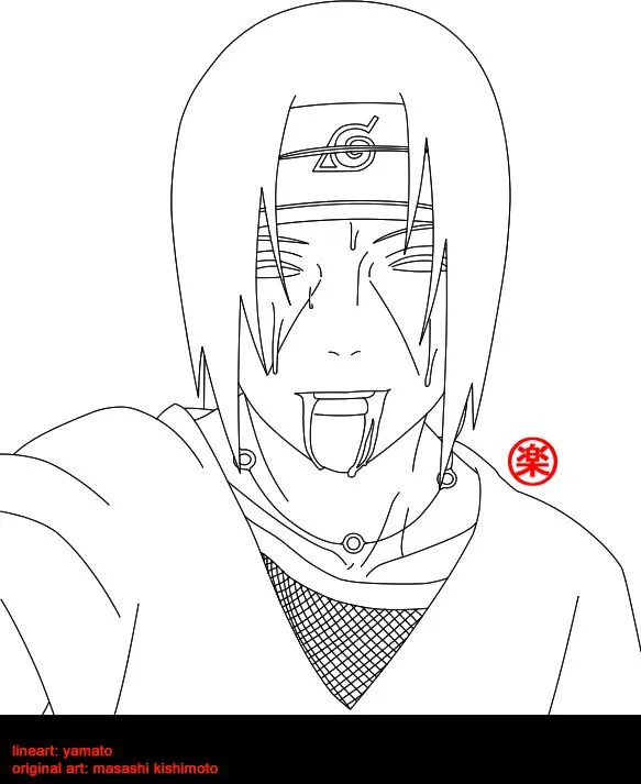 Lineart Itachi by yamadamasato on DeviantArt