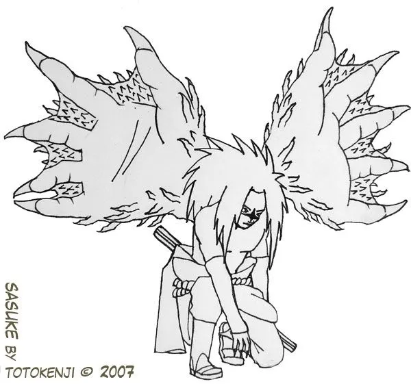 Sasuke level 2 BW by totokenji on DeviantArt