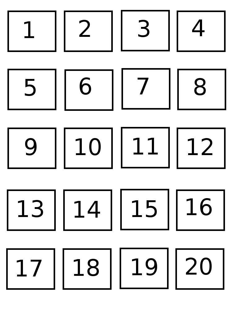 Schede didattiche: la tavolozza dei numeri