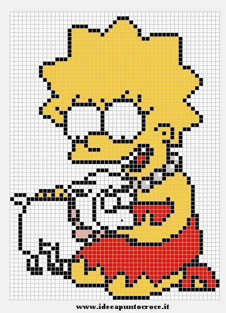 SCHEMA LISA SIMPSON | punto de cruz | Pinterest | Lisa Simpson SCHEMA LISA SIMPSON | punto de cruz | Pinterest | Lisa Simpson