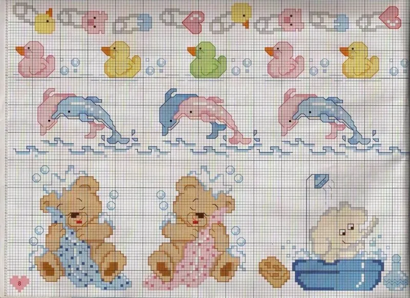 schemi punto croce bambini